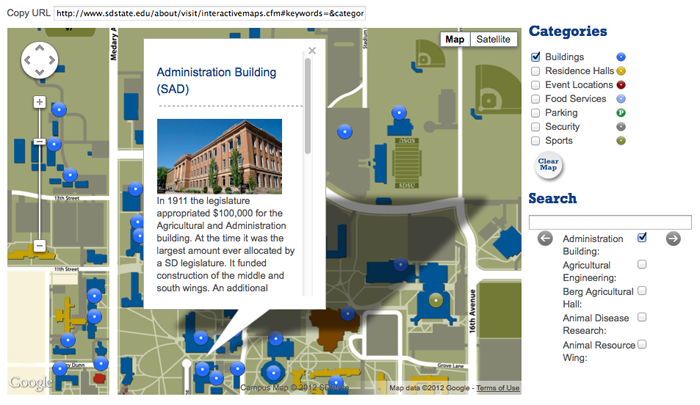Interactive Map - Administration Building