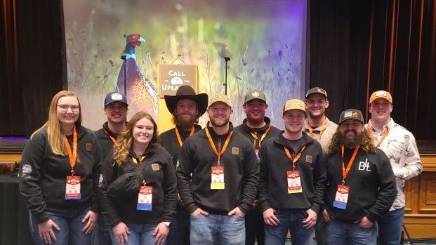 Pheasants Forever Pose together for a group picture at their conference in Minneapolis MN.