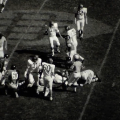 Screenshot from the footage of the SDSU football team playing in 1972