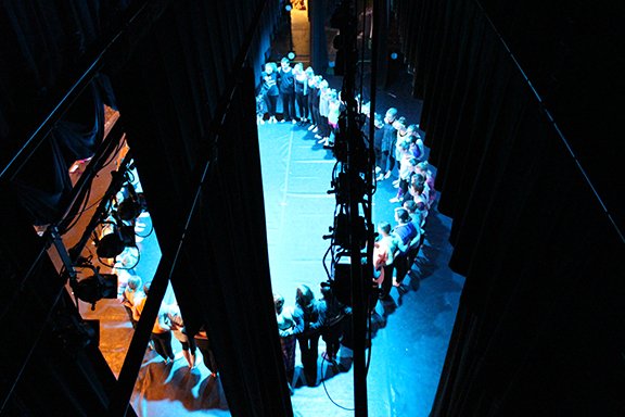 A view of the stage from above.