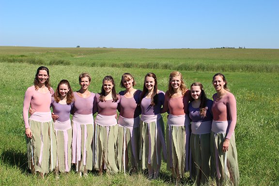 Dance performance on the prairie.