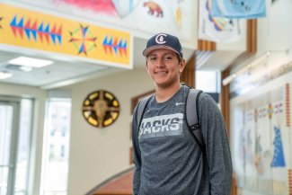 American Indian male student