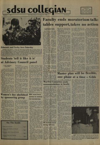 SDSU Collegian newspaper from November 1969