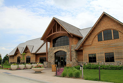 front of Education and Visitor Center