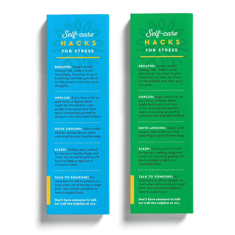 Strengthening the Heartland Self-care Bookmark on white background