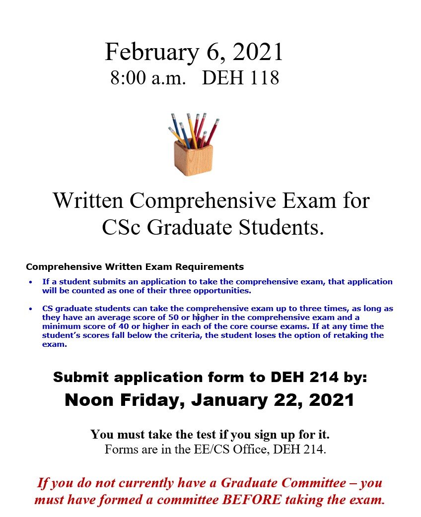 Csc Comprehensive Exam South Dakota State University