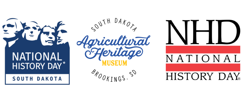 NHD in SD logo, Agricultural Heritage Museum logo, and NHD logo