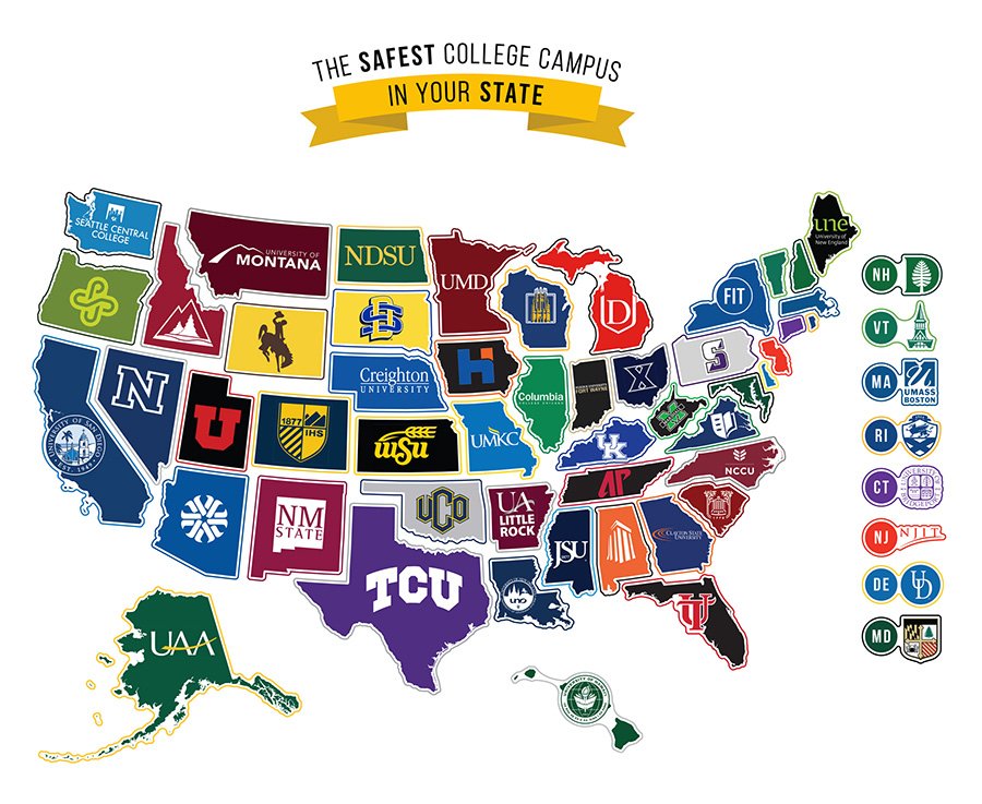 YourLocalSecurity.com 2021 safest campus map