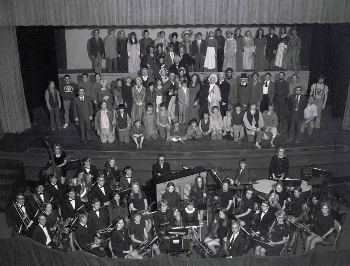 South Dakota State University Stage Production of 'Oliver!' in Doner Auditorium, 1971
