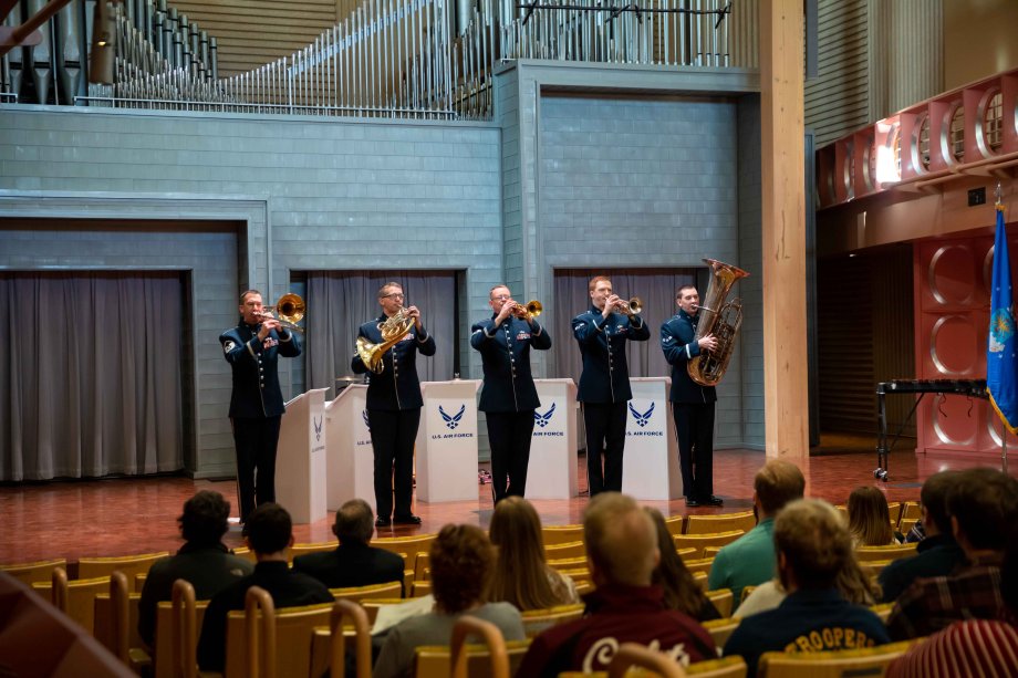 Offutt Brass Band performing at 2022 Music In-Service Conference