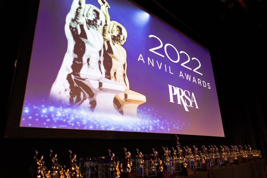 2022 PRSA Silver Anvil Award display