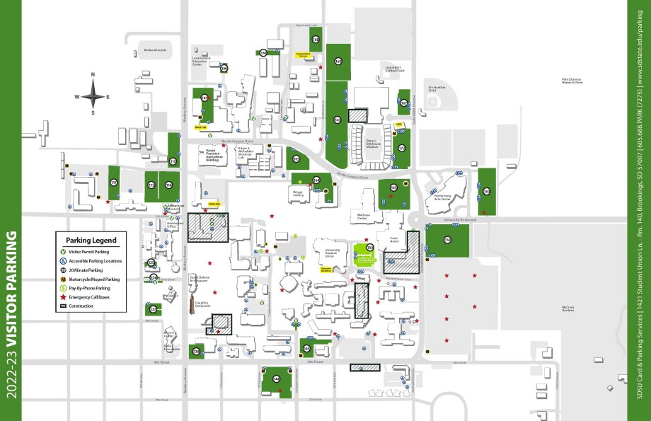 2022-2023 Digital Parking Map of VISITOR parking