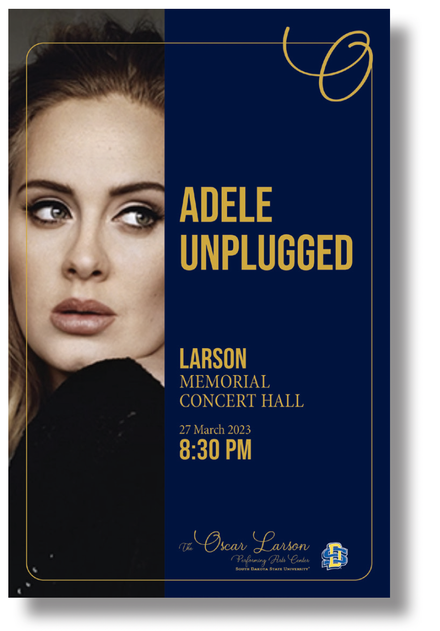 Adele Unplugged program cover example of co-branding