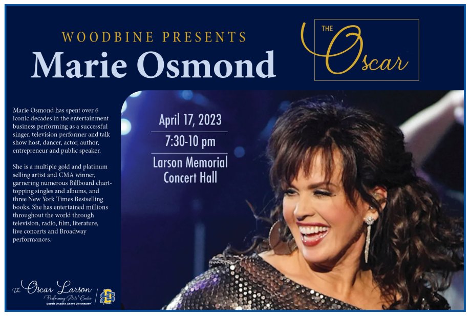 Correct use secondary logo with primary logo on Marie Osmond postcard