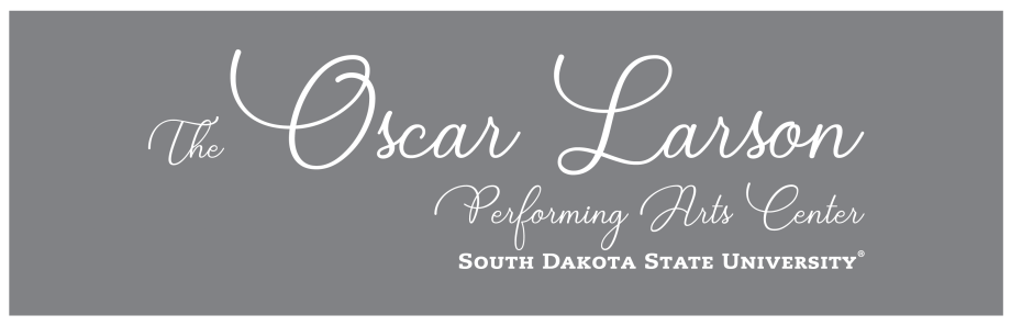 The Oscar Larson Performing Arts Center South Dakota State University white on grey