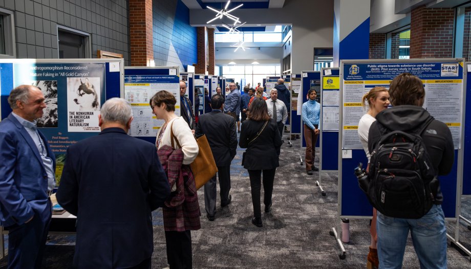 The 2024 Celebration of Faculty Excellence at South Dakota State University featured feature faculty posters, visual arts and publication displays.