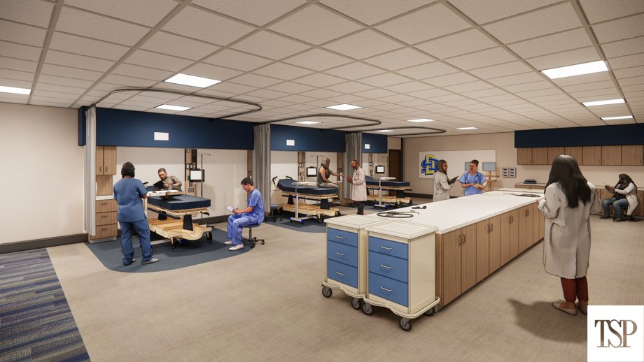 A rendering of the clinical lab space of the SDSU Metro Center in Sioux Falls.