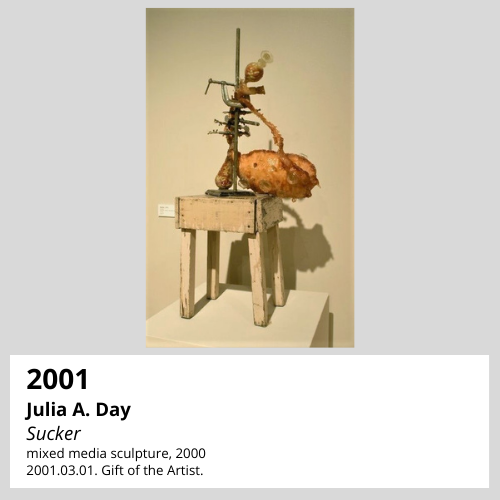 Julia A. Day Sucker mixed media sculpture, 2000 South Dakota Art Museum Collection, 2001.03.01. Gift of the Artist.