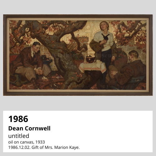 1986 Dean Cornwell untitled oil on canvas, 1933 1986.12.02. Gift of Mrs. Marion Kaye.