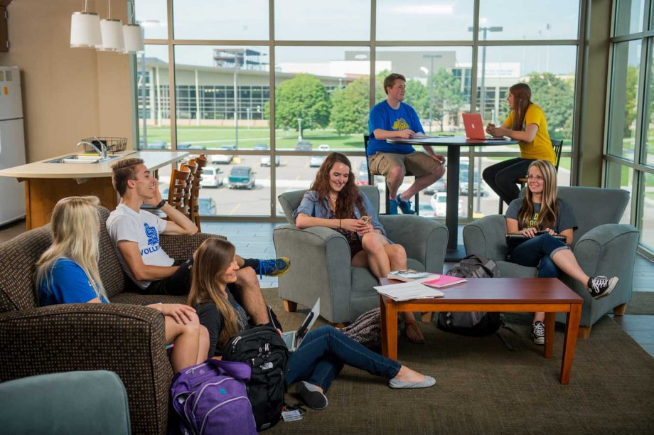 Group of students in common area