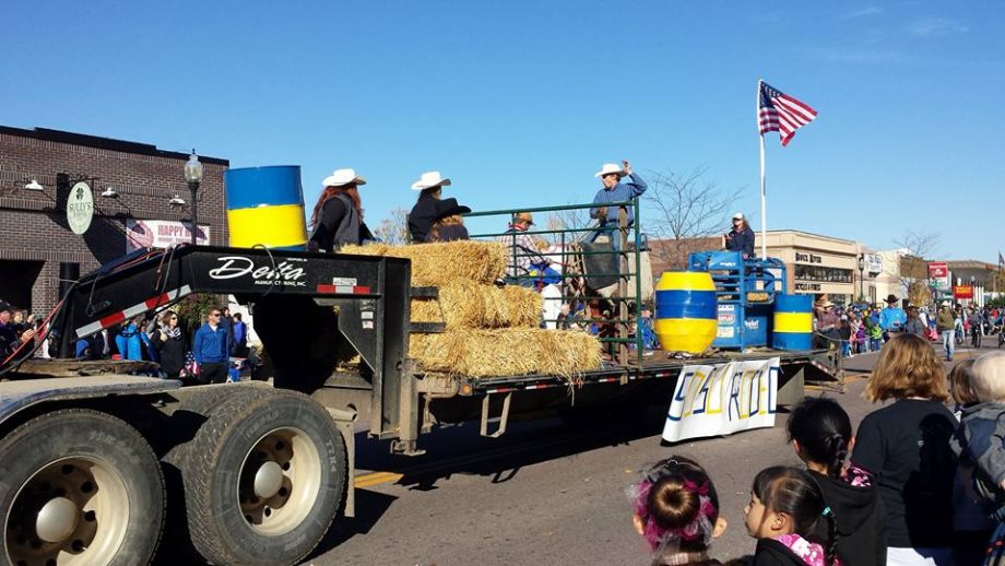 SDSU Rodeo float during the Hobo Day parade.