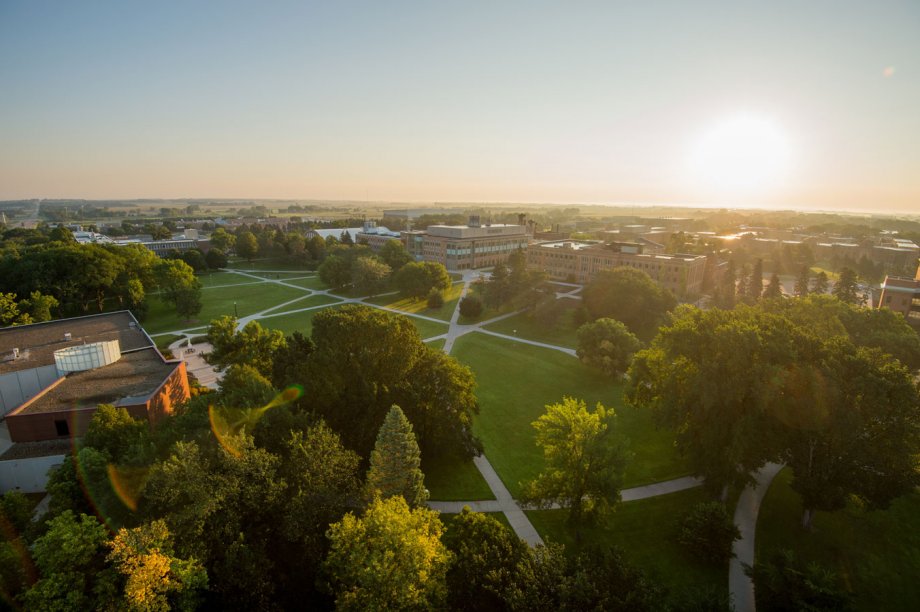 Aerial view of SDSU campus