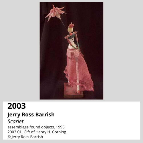 Jerry Ross Barrish Scarlet mixed media, n.d. South Dakota Art Museum Collection. 2003.01. Gift of Henry H. Corning.