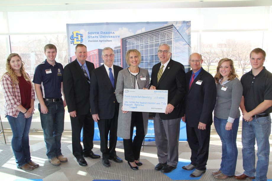 "CHS Foundation handed check to SDSU leadership and students"