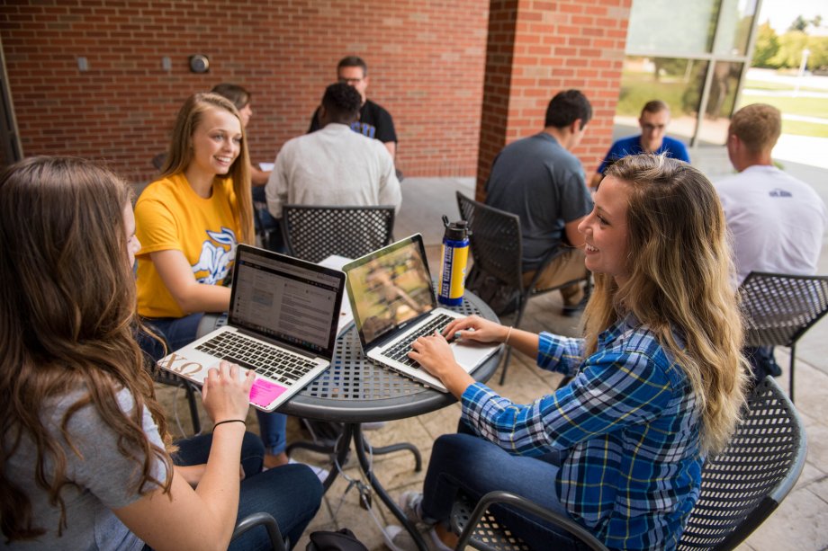 Students studying at the Student Union