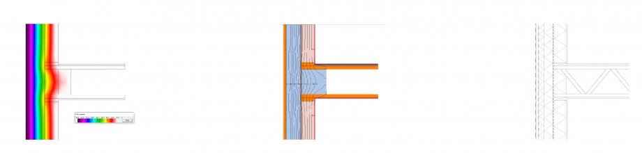 Therm energy models showing the wall to 2nd floor connection.
