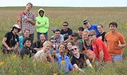 Natural Resource Management students in a field