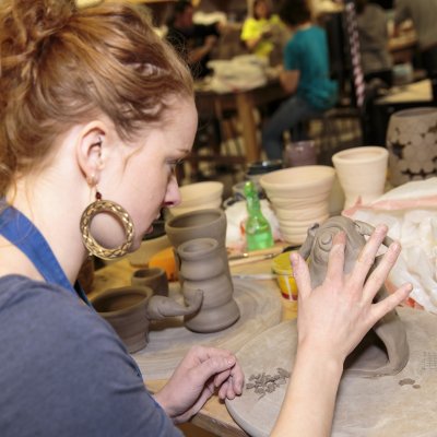 Ceramics Student