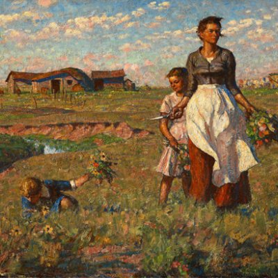 Harvey Dunn, The Prairie is My Garden, oil on canvas, 1950