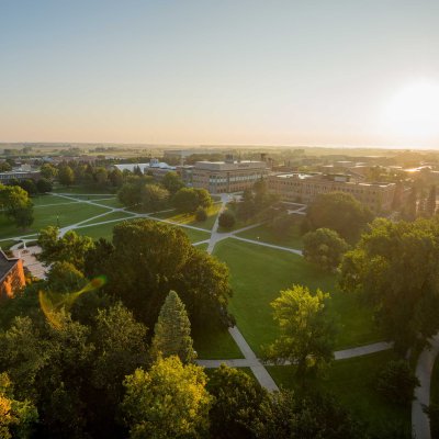 campus green from above
