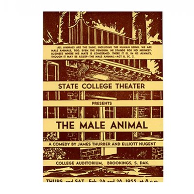 State University Theater 1955 Play The Male Animal