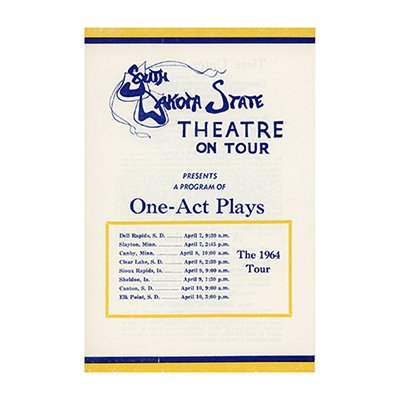 State University Theater 1964 Program for One-Act Plays