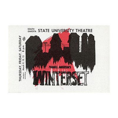 State University Theater 1965 Program for the play Winterset