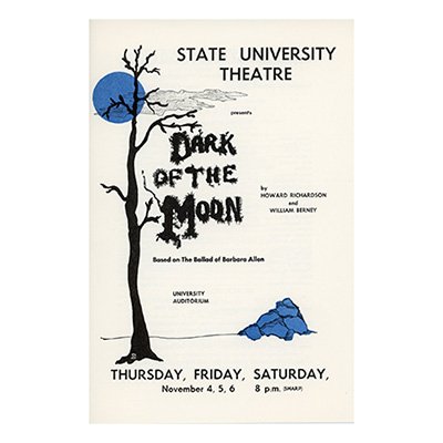 State University Theater 1966 Program for the play Dark of the Moon