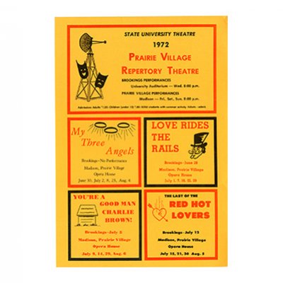 Prairie Repertory Theater 1972 Poster