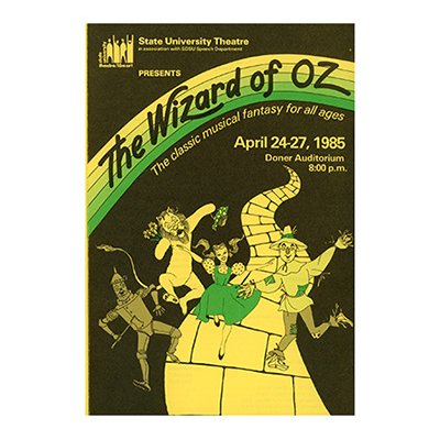 State University Theater 1985 Program for the play The Wizard of Oz