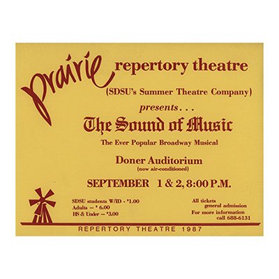 Prairie Repertory Theater 1987 Poster