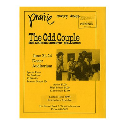 Prairie Repertory Theater 1989 Poster