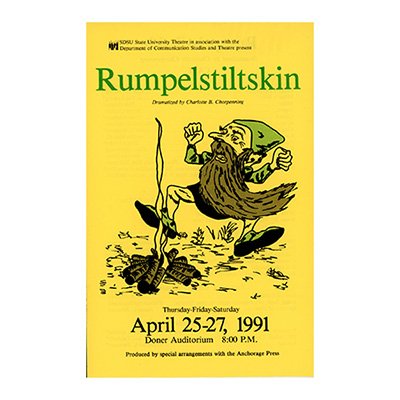 State University Theater 1991 Program for the play Rumpelstiltskin