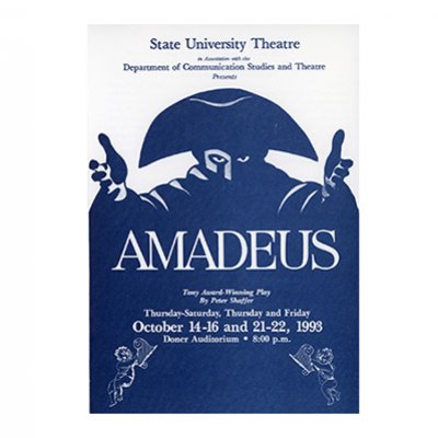 State University Theater 1993 Program for the play Amadeus