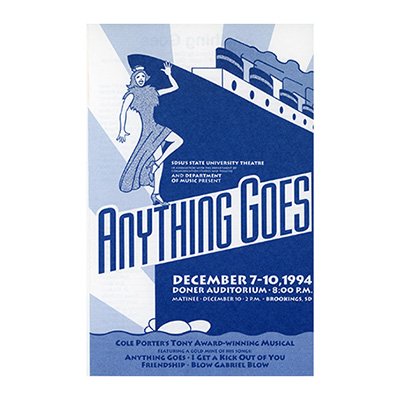 State University Theater 1994 Program for the play Anything Goes