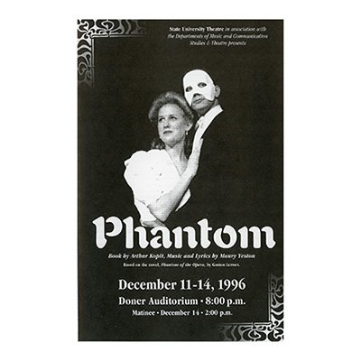 State University Theater 1996 Program for the play Phantom