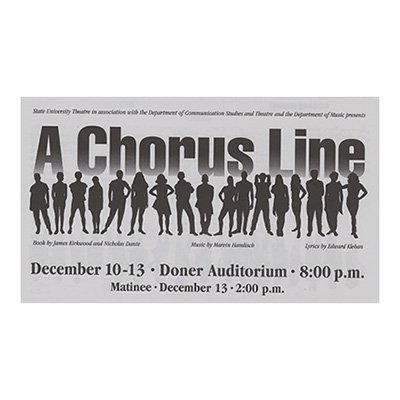 State University Theater 1997 Program for the play A Chorus Line