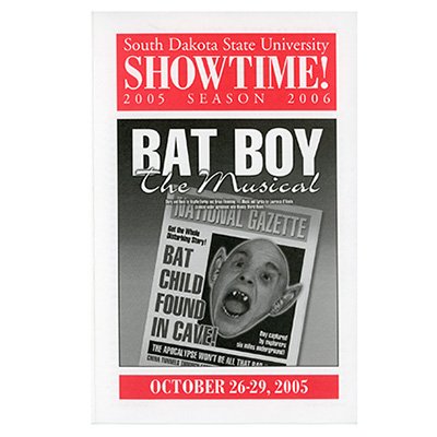 State University Theater 2005 Program for the play Bat Boy the Musical