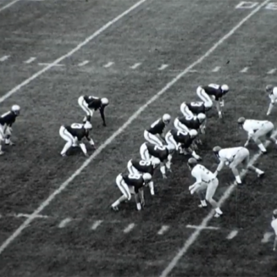 Screenshot from the footage of the SDSU football team playing Wayne State in 1970