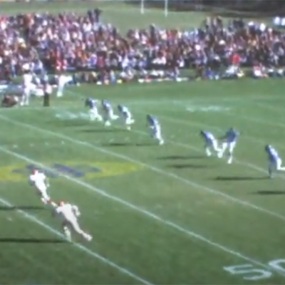Screenshot from the footage of the SDSU football team playing in 1973